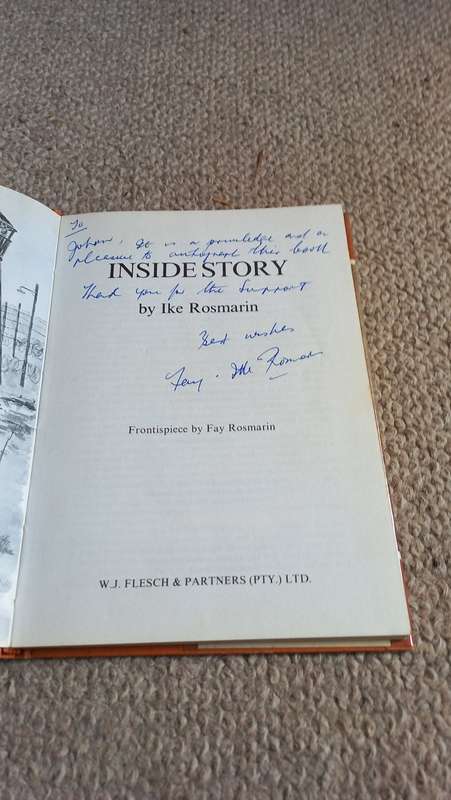 " INSIDE STORY " SOUTH AFRICANS IN WWII  MUCH INFO. SIGNED BY IKE ROSMARIN